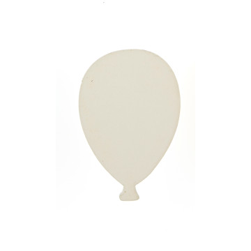 Lot de 6 ballons en bois sur pince blancs