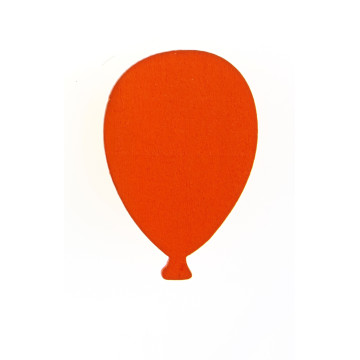 Lot de 6 ballons en bois sur pince orange