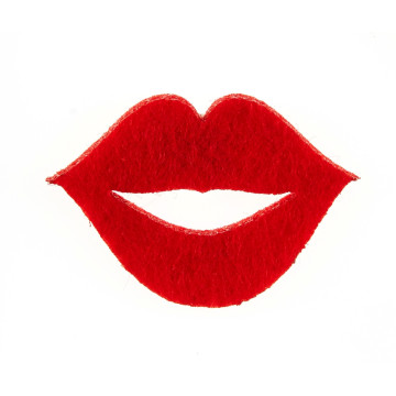 Lot de 12 Stickers Bouche rouge