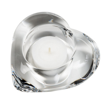 Bougeoir cœur en verre