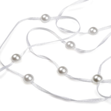 Ruban de perles blanches 3 m