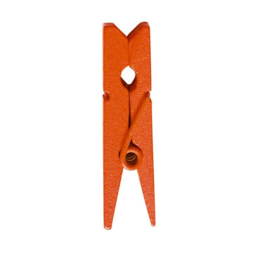 Lot de 24 pinces à linge bois orange PM