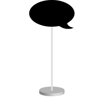 Lot de 4 centres de table Ardoise bulle 18 cm x 9 cm