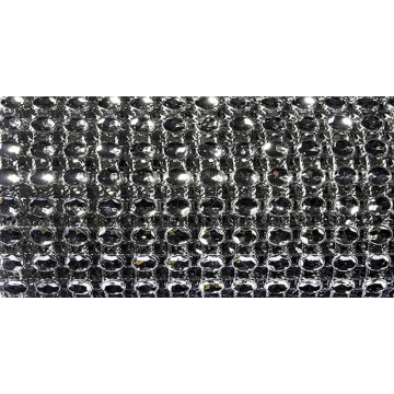 Ruban diamants noir/argent 6 cm x 1,80 m