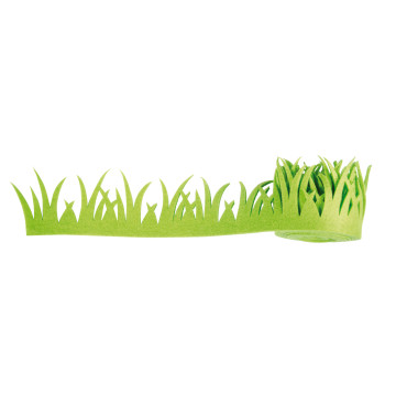 Bande herbe verte en feutrine  200 cm x 7 cm