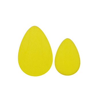 Lot de 6 œufs jaunes en bois jaune