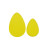 Lot de 6 œufs jaunes en bois jaune