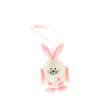 Lot de 3 lapins œuf rose
