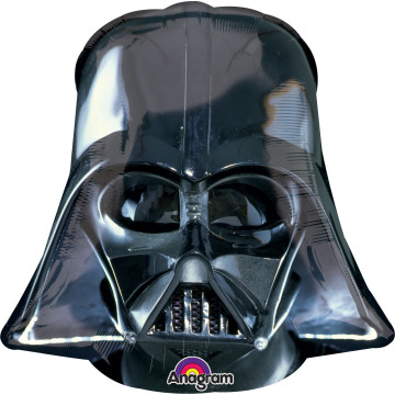 Ballon Casque Dark Vador noir 63 x 63 cm
