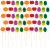 Lot de 50 piques fruit alvéolés jetables coloris assortis H 10 cm Lot de 50 piques fruit alvéolés jetables coloris assortis H 10 cm
