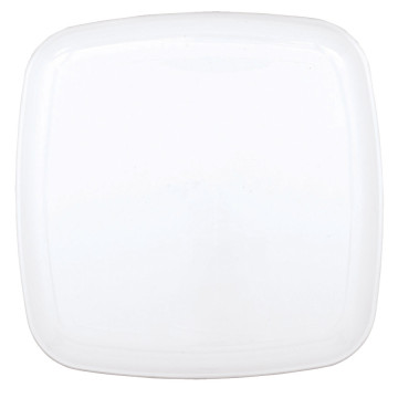Plateau carré blanc jetable 35,5 cm