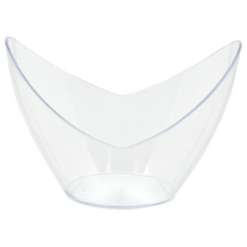 Lot de 10 verrines ovales transparentes jetables 73 ml