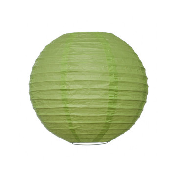 Lanterne vert lime en papier D 25 cm