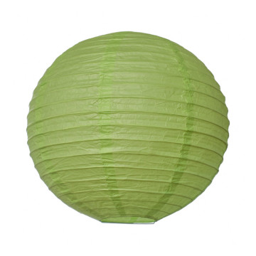 Lanterne vert lime en papier D 35 cm