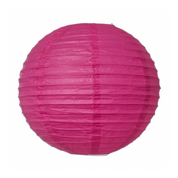 Lanterne fuschia en papier D 35 cm