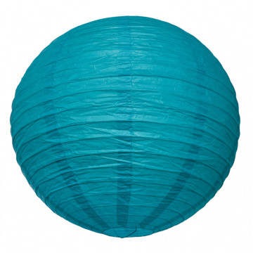 Lanterne turquoise en papier D 50 cm