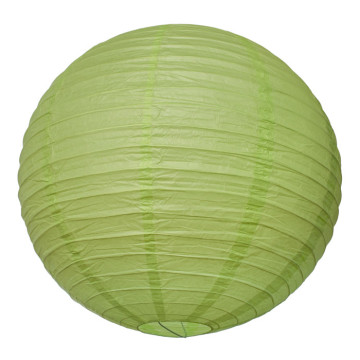 Lanterne vert lime en papier D 50 cm