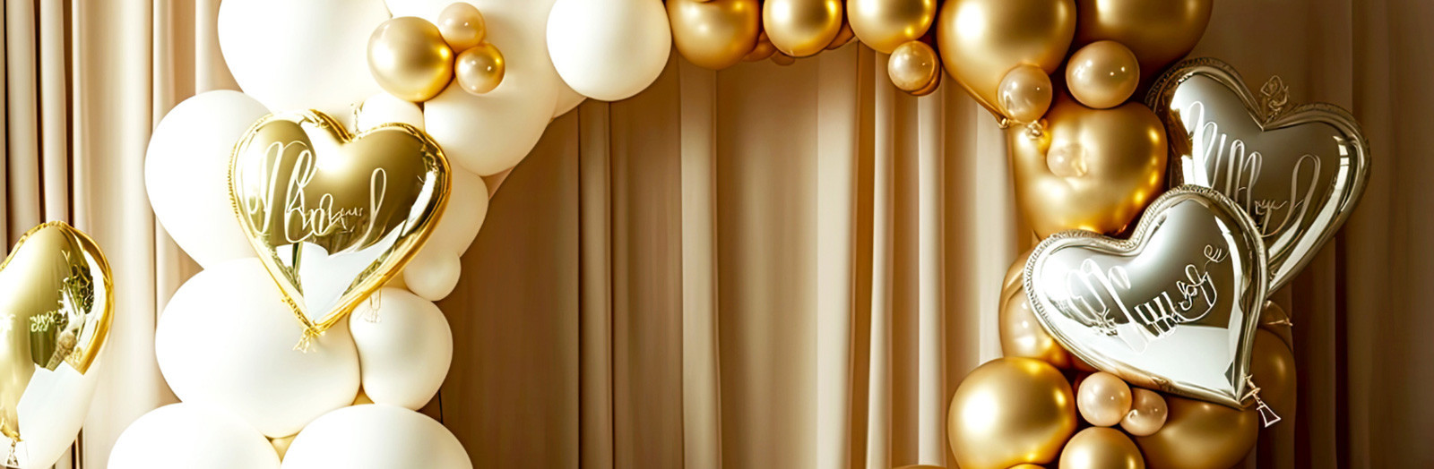 Set décoration joyeux anniversaire doré chic glamour avec ballons